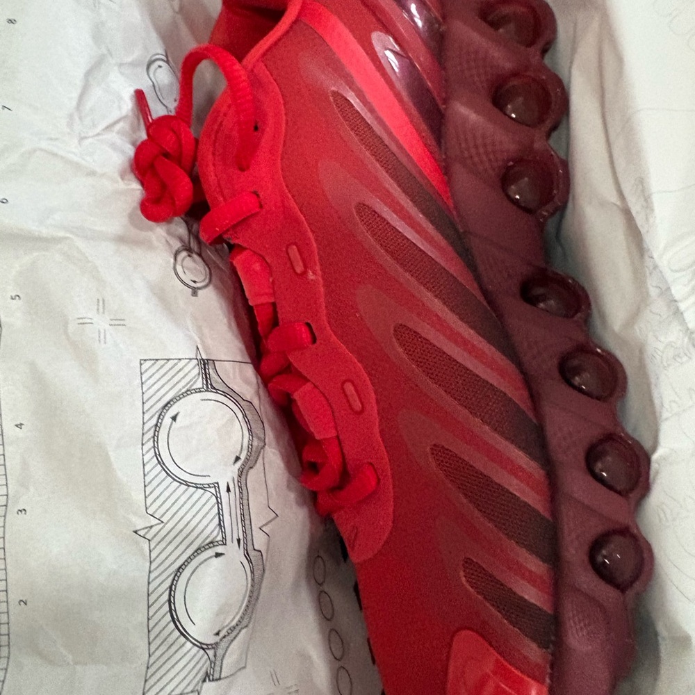 Nike Red Women's Air Max Athletic Sneakers - Picture 10 of 15